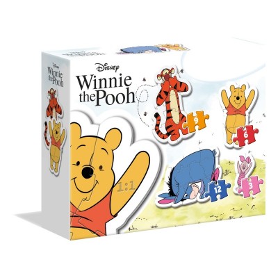 Clementoni-20820 My First Puzzle - Winnie L'Ourson (4 Puzzles)