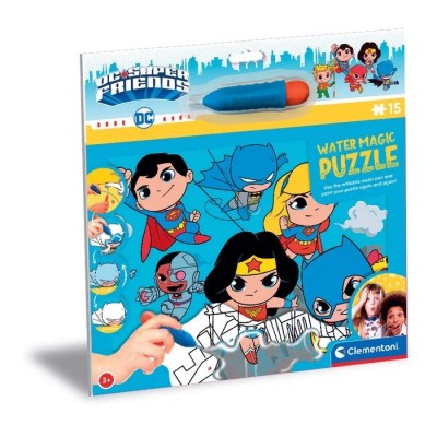 Clementoni-22243 Water magic DC Super friends