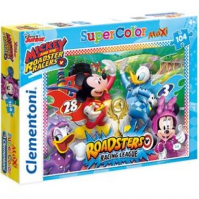 Clementoni-23715 Pièces XXL - Mickey and the Roadster Racers