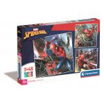 Clementoni-25316 3 Puzzles - Marvel, Spider-Man