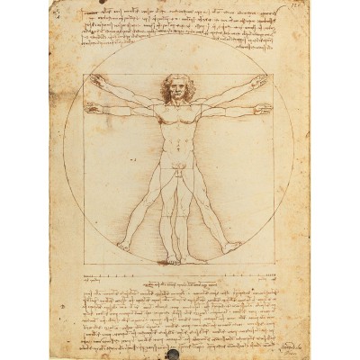 Clementoni-35001 Léonard De Vinci : L'Homme de Vitruve