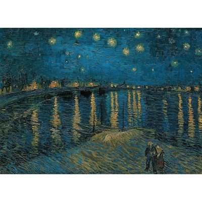 Clementoni-39344 Van Gogh Vincent : Nuit étoilée sur le Rhône