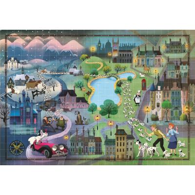 Clementoni-39665 Story Maps - Les 101 Dalmatiens