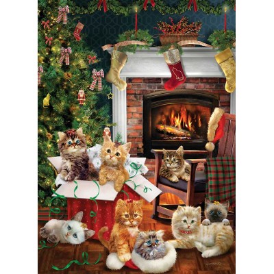 Cobble-Hill-40216 Christmas Kittens