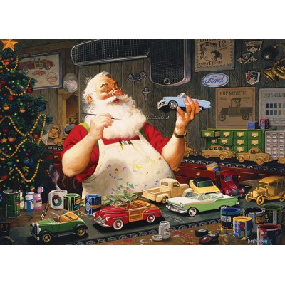 Cobble-Hill-40224 Santa Painting Cars