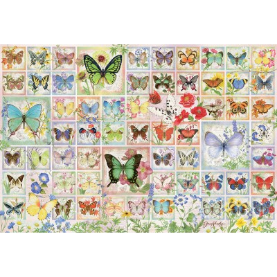 Cobble-Hill-49011 Papillons et Fleurs