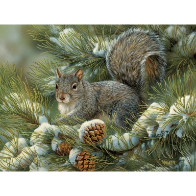 Cobble-Hill-54348 Pièces XXL - Rosemary Millette - Gray Squirrel