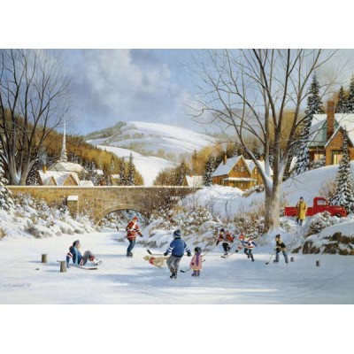 Cobble-Hill-80059 Hockey on Frozen Lake