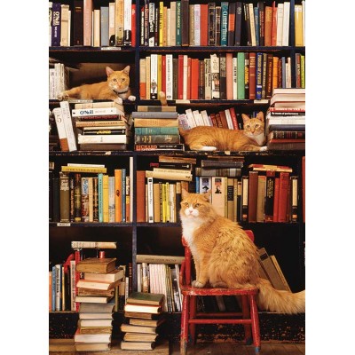 Cobble-Hill-85080 Pièces XXL - Gotham Bookstore Cats