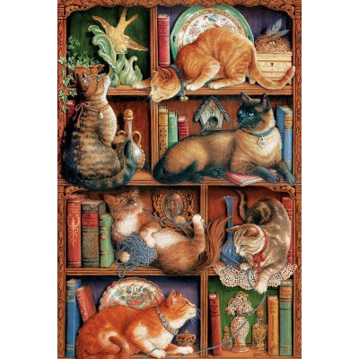 Cobble-Hill-89001 Feline Bookcase