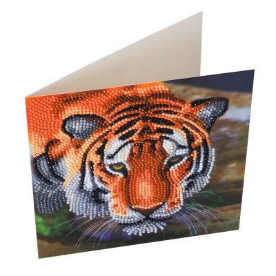 Crystal-Art-5153 Crystal Art - Kit Broderie Diamant - Tigre