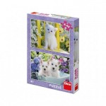 Dino-38162 2 Puzzles - Chatons et Chiots