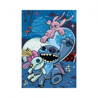 Dino-39421 Pièces XXL - Stitch - Puzzle Neon