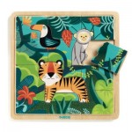 Djeco-01810 Puzzle en Bois - Jungle