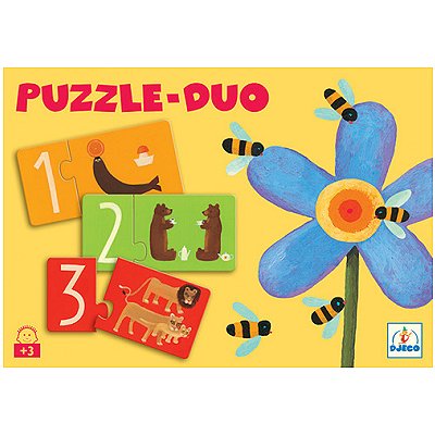 Djeco-08151 Puzzle 10 x 2 pièces - Duo chiffres
