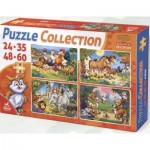 Deico-Games-76571 4 Puzzles - Animaux