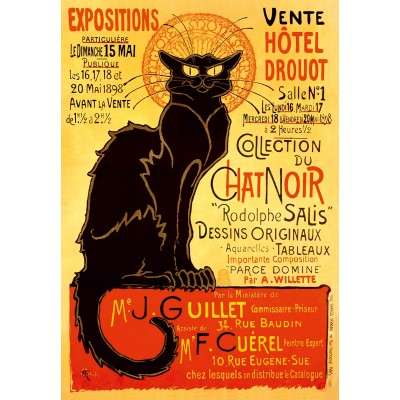 DToys-69566 Poster vintage - Collection du Chat Noir