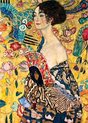 Dtoys-70159 Klimt Gustav - Femme à l'éventail (détail)