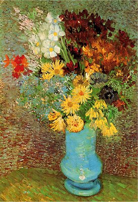 DToys-70258 Van Gogh Vincent - Fleurs dans un vase bleu