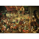 Dtoys-76885 Pieter Brueghel Le Vieux - The Fight Between Carnival and Lent