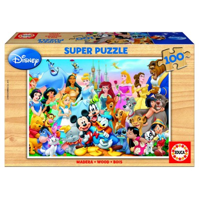 Educa-12002 Puzzle en Bois - La Famille Disney