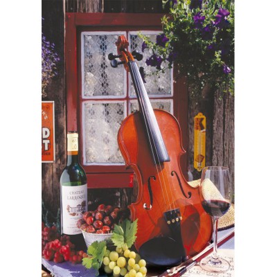 Educa-15790 Alberto Rossini - Violin and Still Life with Grapes