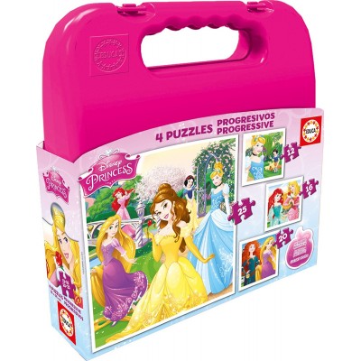 Educa-16508 4 Puzzles - Disney Princesses