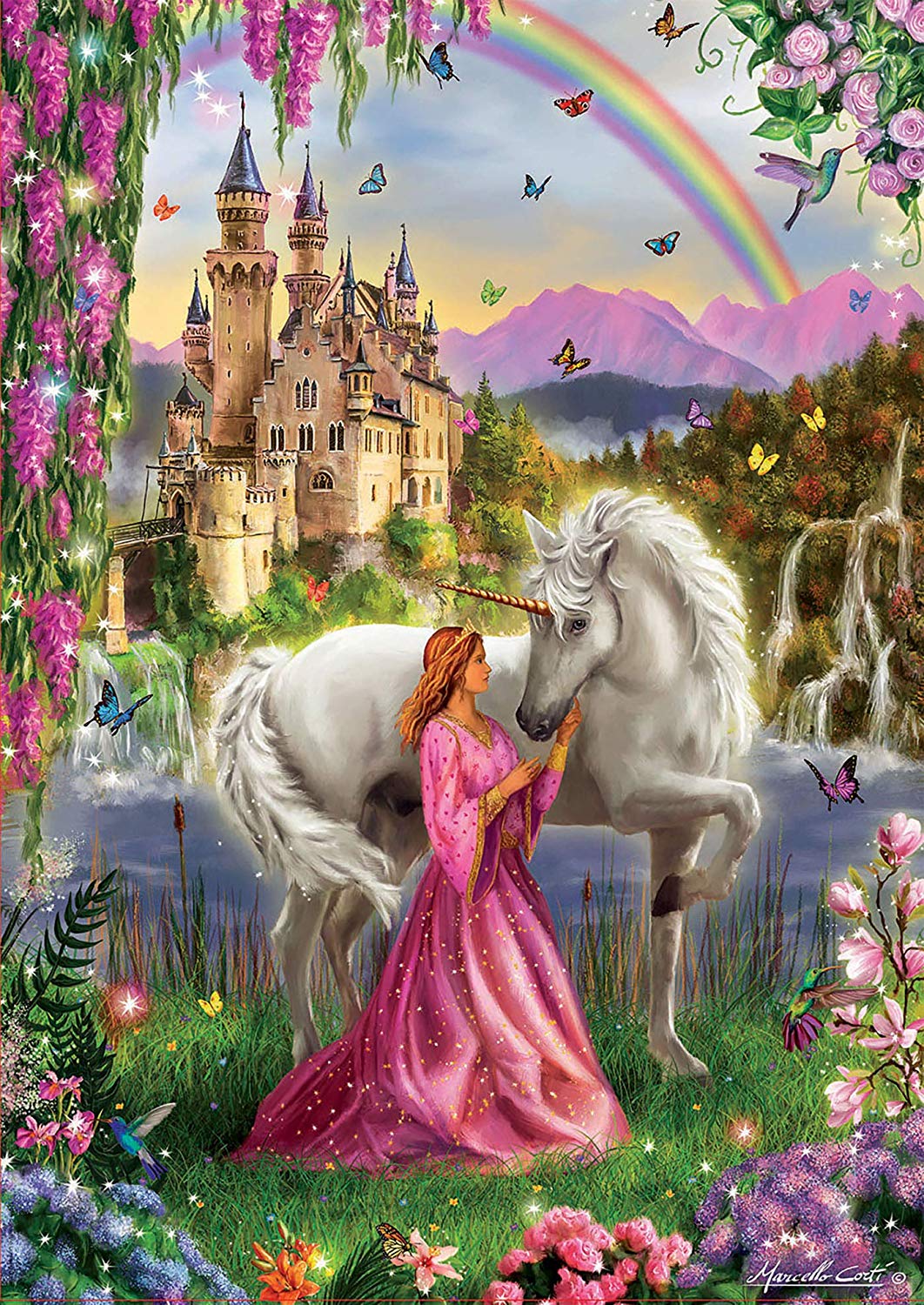 Puzzle 1000 pièces : La princesse et la licorne - Educa - Rue des