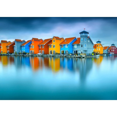 Enjoy-Puzzle-2078 Maisons sur l'Eau, Groningue, Pays-Bas