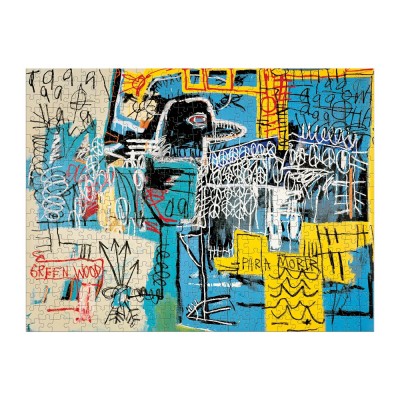 Galison-37925 Basquiat - Puzzle Livre Oiseau sur l'Argent - 500 Pièces