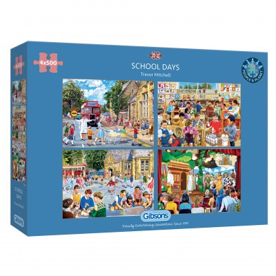 Gibsons-G5063 4 Puzzles - Jours de Classe