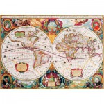 Gold-Puzzle-60096 Vieille Carte du Monde