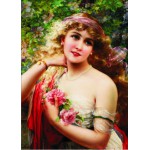 Gold-Puzzle-60515 Emile Vernon : Jeune Femme à la Rose