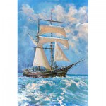 Gold-Puzzle-61475 Sailboat in the Ocean