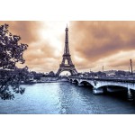 Grafika-F-30923 La Tour Eiffel par Temps de Pluie en Hiver