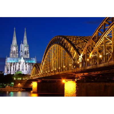 Grafika-F-30926 Cathédrale et Pont Hohenzollern de Cologne