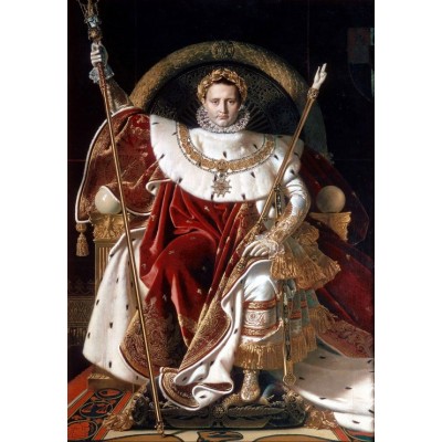 Grafika-F-31599 Jean-Auguste-Dominique Ingres : Napoléon sur le trône impérial, 1806