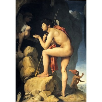 Grafika-F-31672 Jean-Auguste-Dominique Ingres : Oedipe explique l'énigme du sphinx, 1808