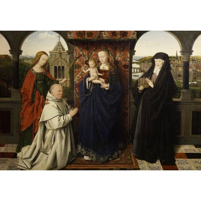 Grafika-F-31847 Jan van Eyck - Virgin and Child, with Saints and Donor, 1441