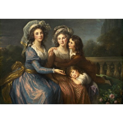 Grafika-F-32084 Louise-Élisabeth Vigee le Brun : La Marquise de Pezay et la Marquise de Rougé avec ses fils Alexis e