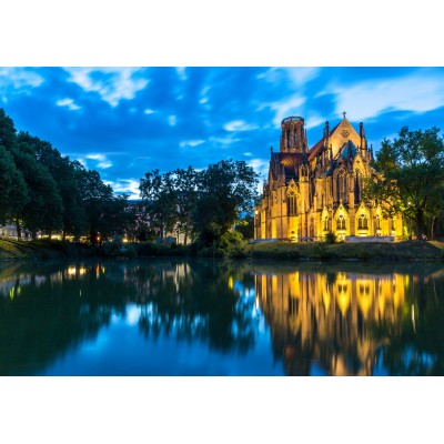 Grafika-F-32126 Deutschland Edition - Stuttgart, Johanneskirche am Feuersee