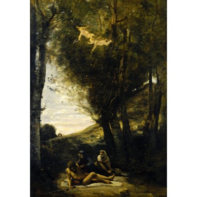 Grafika-F-32161 Jean-Baptiste-Camille Corot : Saint Sebastian Succored by the Holy Women, 1874