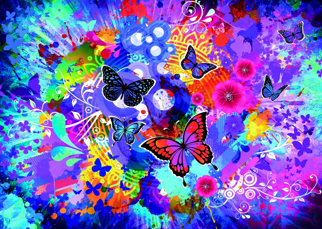 Puzzle Coloré - Fleurs - Art - Nature - Hippie - Puzzle - Puzzle