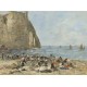 Eugène Boudin: Les Blanchisseuses de la Plage d'Etretat, 1894