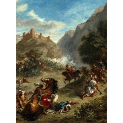 Grafika-F-30495 Eugène Delacroix : Arabes tiraillés dans les montagnes