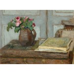 Grafika-F-30499 Edouard Vuillard : La palette de l'Artiste et un Vase avec des Roses, 1898