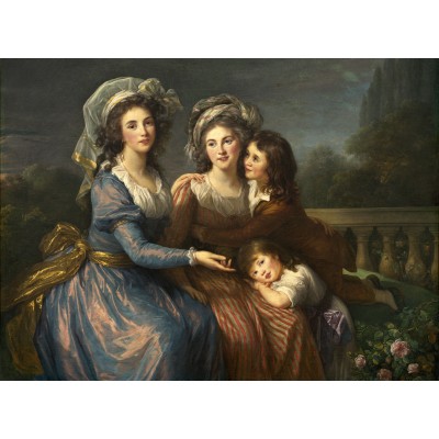 Grafika-F-30609 Louise-Élisabeth Vigee le Brun : La Marquise de Pezay et la Marquise de Rougé avec ses fils Alexis e