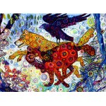 Grafika-F-30801 Sally Rich - Wolves in a Blue Wood