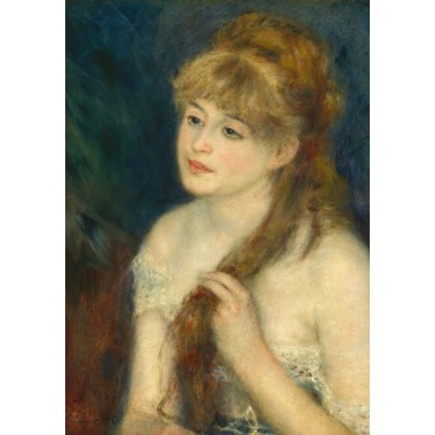 Grafika-F-32876 Auguste Renoir : Jeune Femme Tressant ses Cheveux, 1876