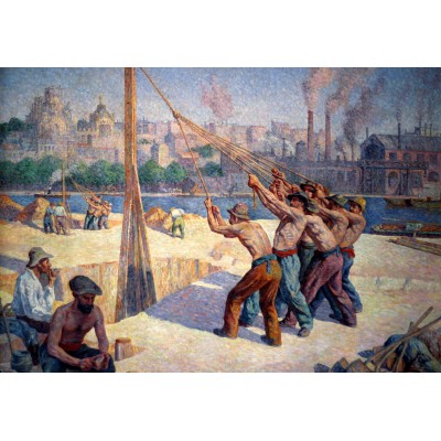 Grafika-F-33411 Maximilien Luce - Les Batteurs de Pieux, 1903